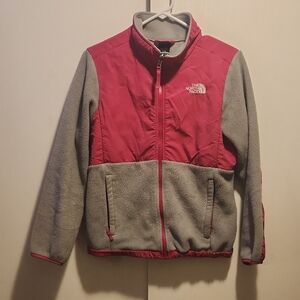 The North Face Red and Gray Fleece Jacket